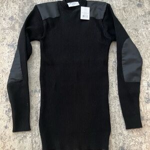 Rothco Black V-Neck Acrylic Sweater Military Commando Black Army Size 5X NWT!